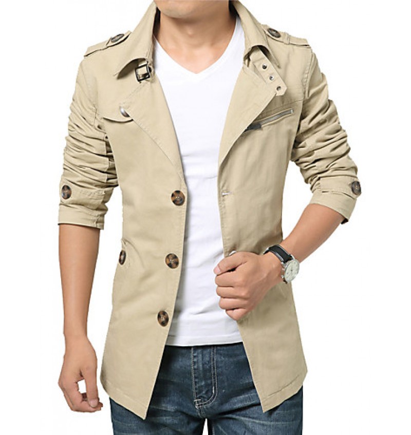 Men's new winter men jackets windbreaker pure color coat blazer HXTX-5793