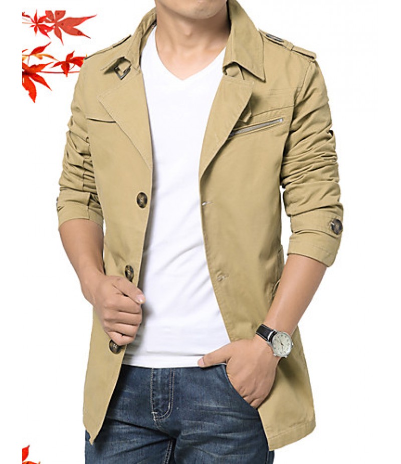 Men's new winter men jackets windbreaker pure color coat blazer HXTX-5793